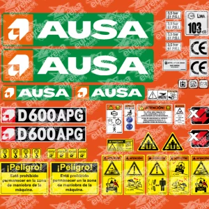 Juego de pegatinas compatible AUSA D600 APG