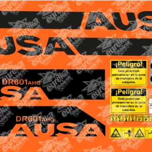 Juego de pegatinas compatible Ausa DR 601