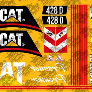 Juego de pegatinas compatible CATERPILLAR 428D Premier