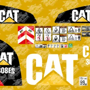 Pegatinas CATERPILLAR 308E2 CR Kit Adhesivos Miniexcavadora