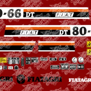 Juego de pegatinas compatible FIAT 80-66 DT