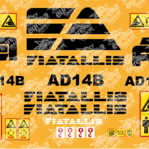 Juego de pegatinas compatible FIAT ALLIS AD14B