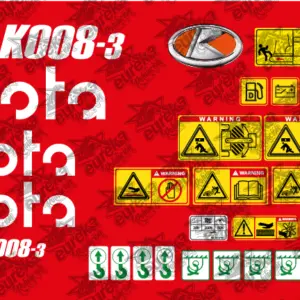 Juego de pegatinas compatible KUBOTA K008-3