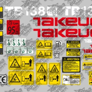 Juego de pegatinas compatible TAKEUCHI TB138 FR