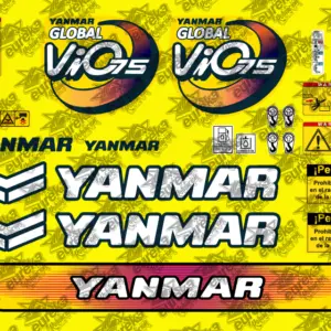 Juego de pegatinas compatible Yanmar Vio 75 Global