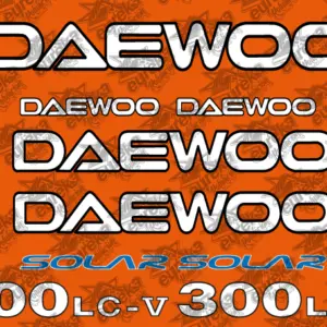 Pegatinas Daewoo 300 LCV SOLAR Kit Adhesivos Excavadora