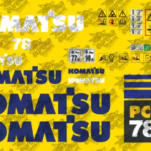 Pegatinas KOMATSU PC78MR-6 Kit Adhesivos Miniexcavadora