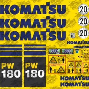 Pegatinas KOMATSU PW 180-7 Kit Adhesivos excavadora