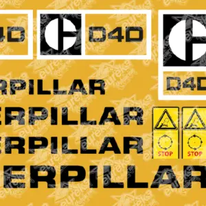 Pegatinas CATERPILLAR D4D – Kit adhesivos bulldozer