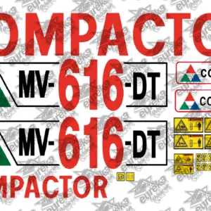 Pegatinas COMPACTOR MV616 DT – Kit adhesivos compactador
