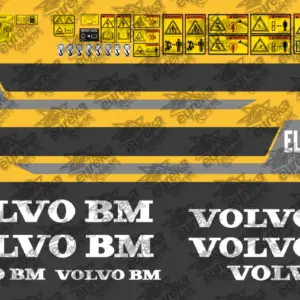 PegatinasVOLVO EL70C Kit Adhesivos Excavadora Mixta