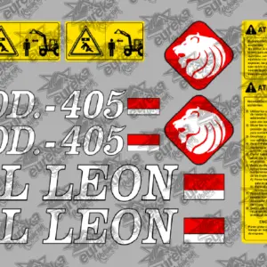 Pegatinas EL LEON 405 – Kit adhesivos pala desmontable
