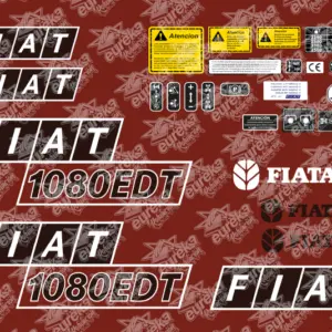 Pegatinas FIAT 1080EDT Kit Adhesivos tractor.