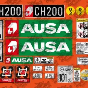 Pegatinas AUSA CH200 Kit Adhesivos carretilla elevadora.
