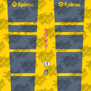 Pegatinas EPIROC HB4100 – Kit adhesivos martillo hidráulico.