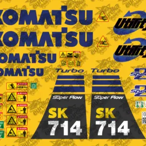 Pegatinas KOMATSU SK 714 Kit Adhesivos Mini cargadora