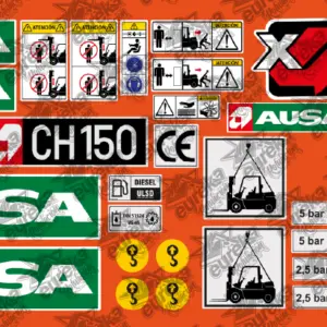 Pegatinas AUSA CH150 Kit Adhesivos carretilla elevadora.