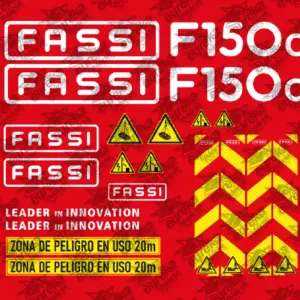 Pegatinas FASSI F150C Kit Adhesivos grúa camión pluma.