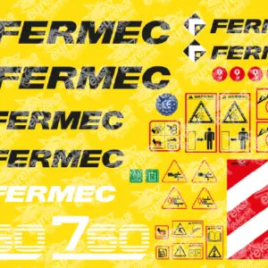 Pegatinas FERMEC 760 Kit Adhesivos excavadora mixta.
